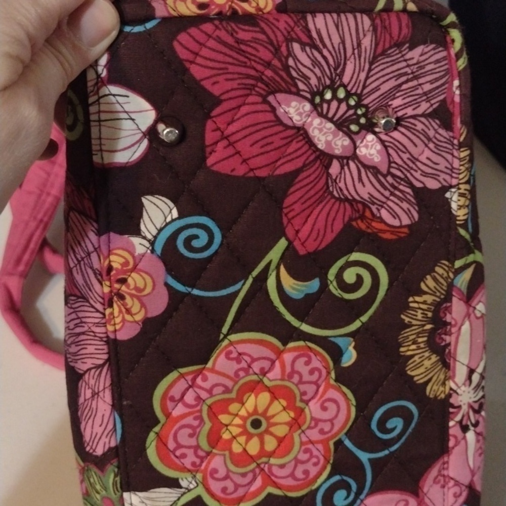 BELVAH quilted diaper bag w/ bow pink and floral Barbiecore - Picture 6 of 12